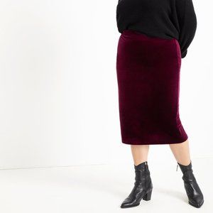 Eloquii Velvet Column Skirt